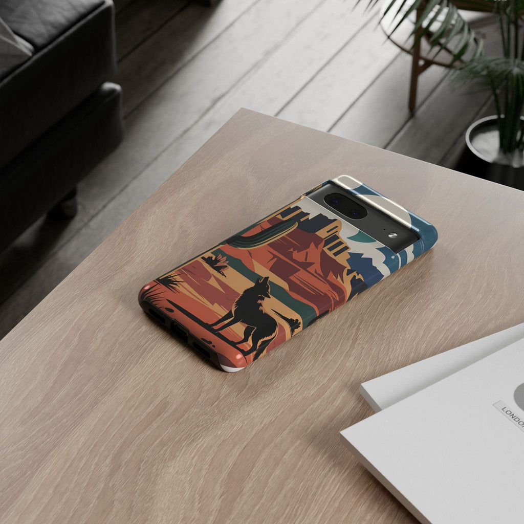 Mountain and Wolf -Phone Case