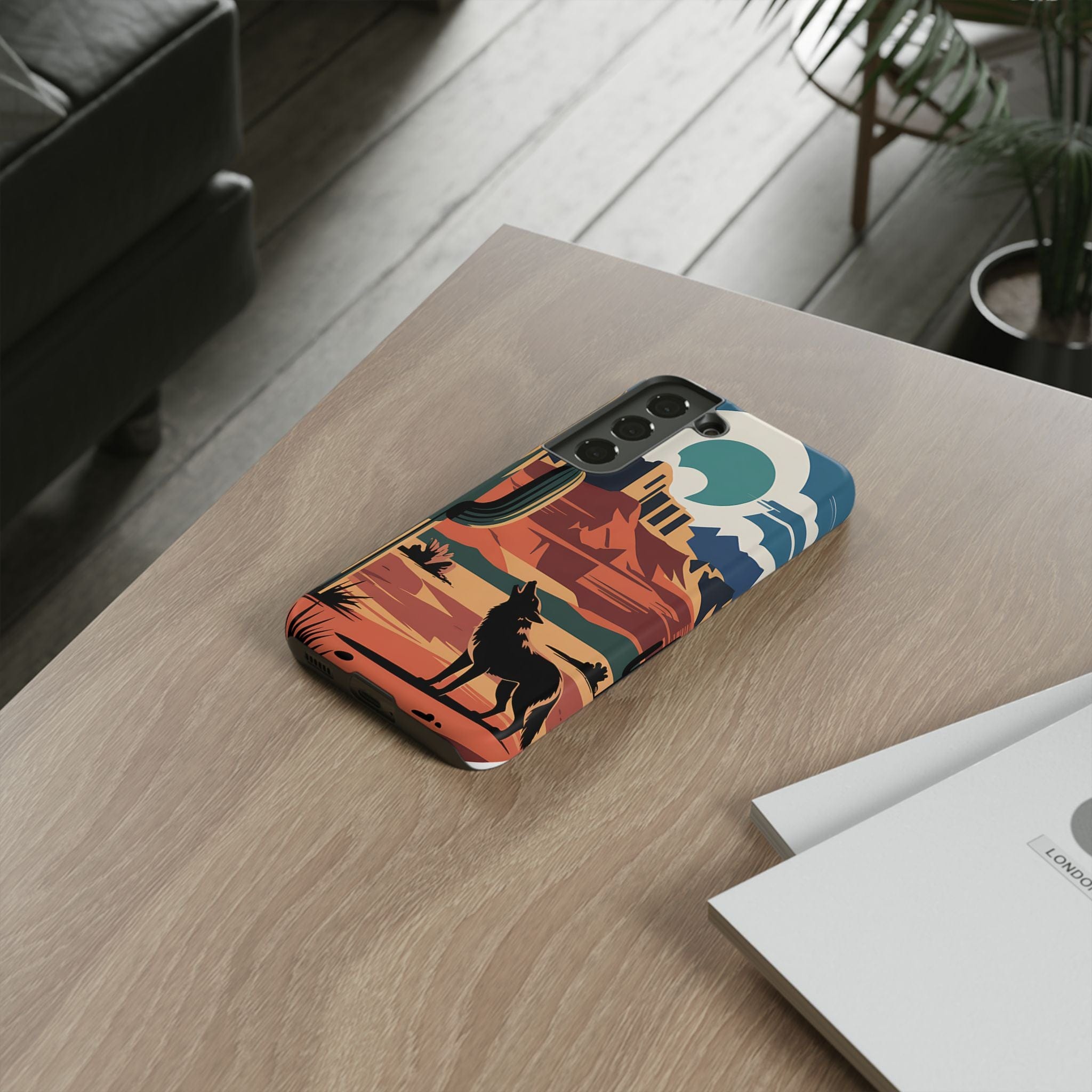 Mountain and Wolf -Phone Case