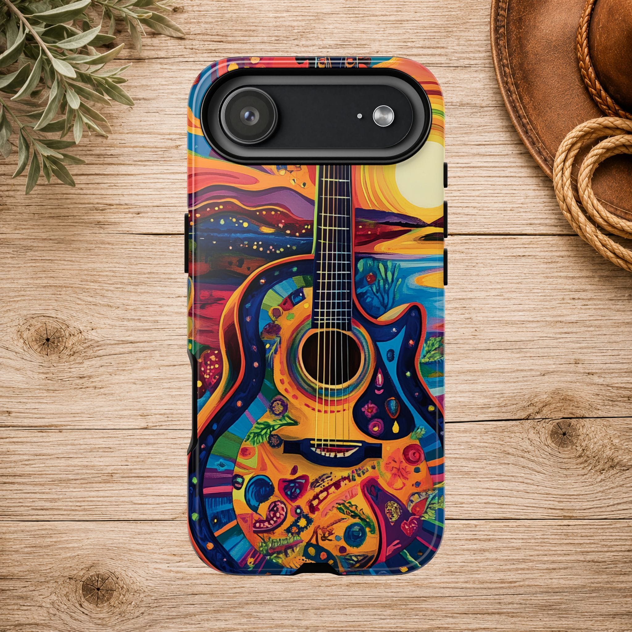 Psychedelic Sunset Guitar Phone Case