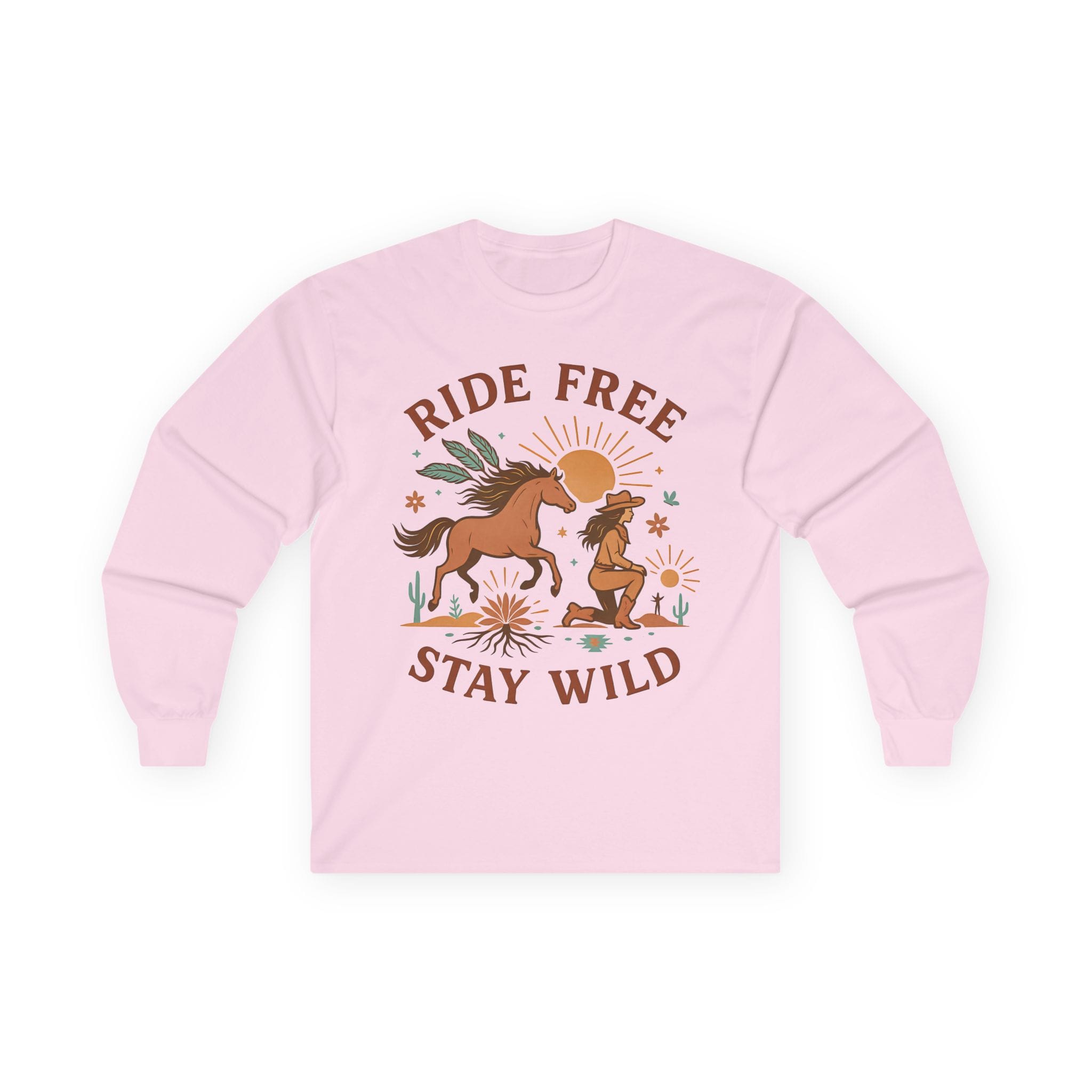 Ride Free Stay Wild Boho Style-Long Sleeve T-Shirt