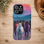 Wild Horses Sunset Mountain Phone Case