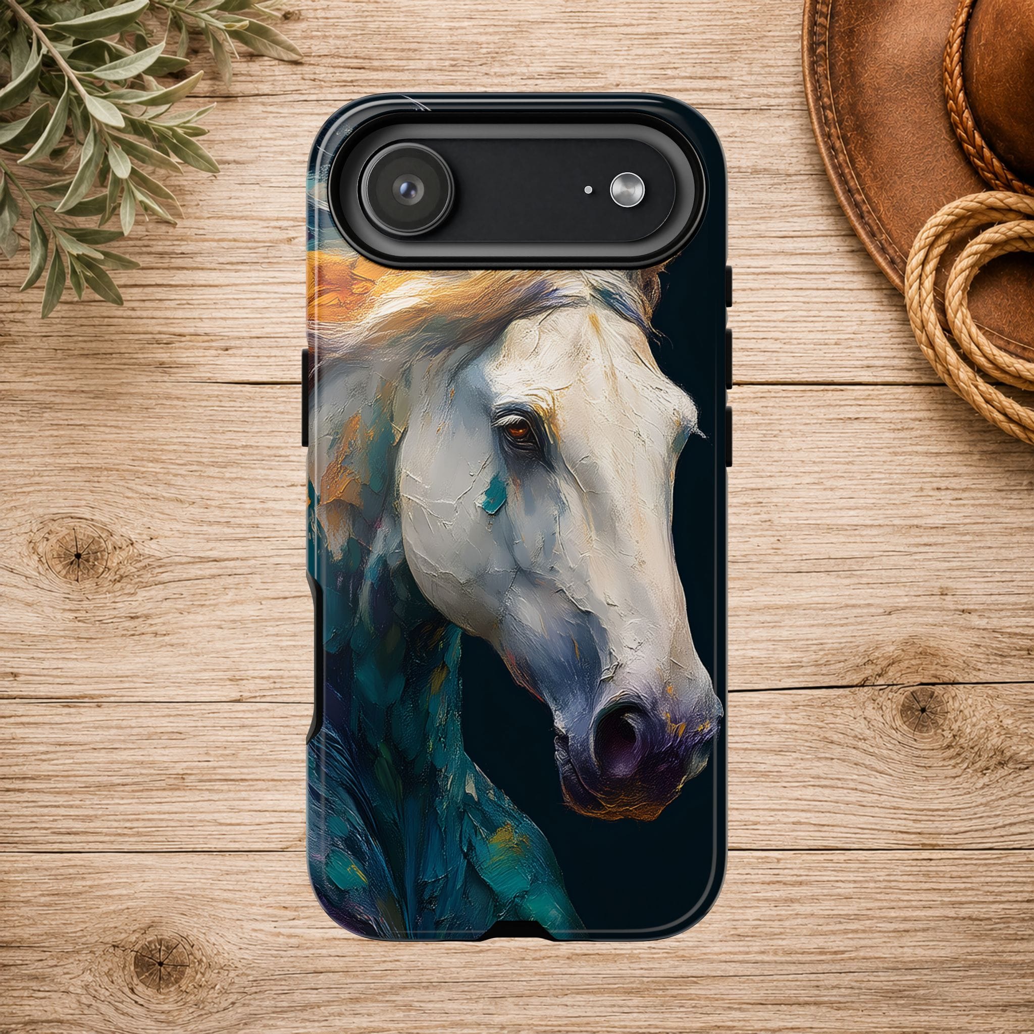 White Horse Art Phone Case