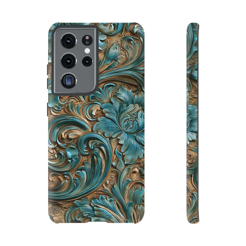 Turquoise  Western Tough Phone Case