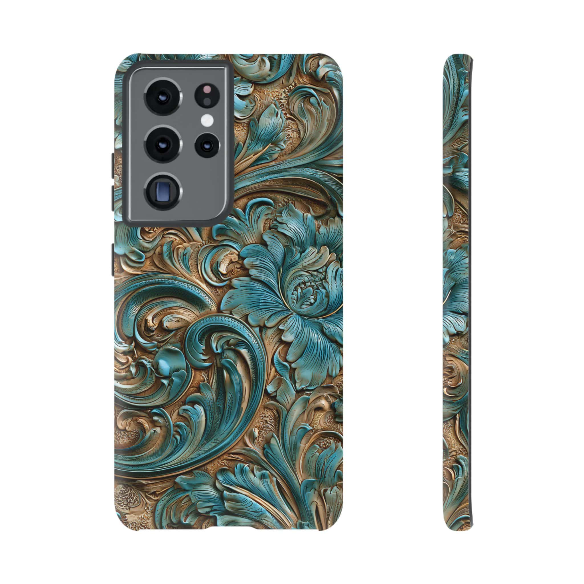 Turquoise  Western Tough Phone Case