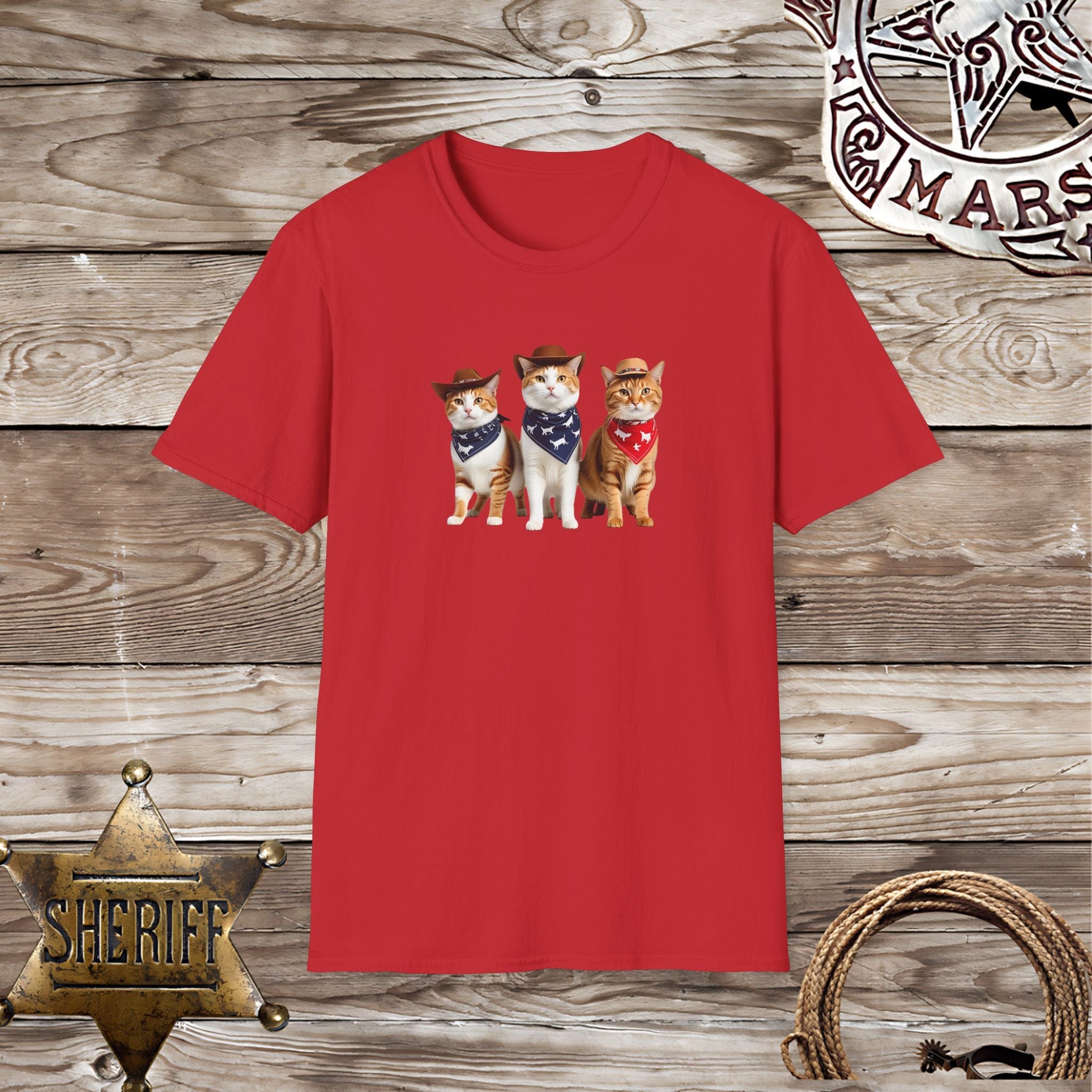 3 Cowboy Cats-T-Shirt