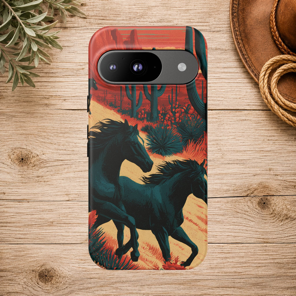 Desert Run Wild Horse Phone Case