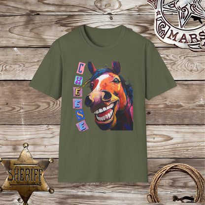 Softstyle Unisex T-Shirt: Horse say Cheese