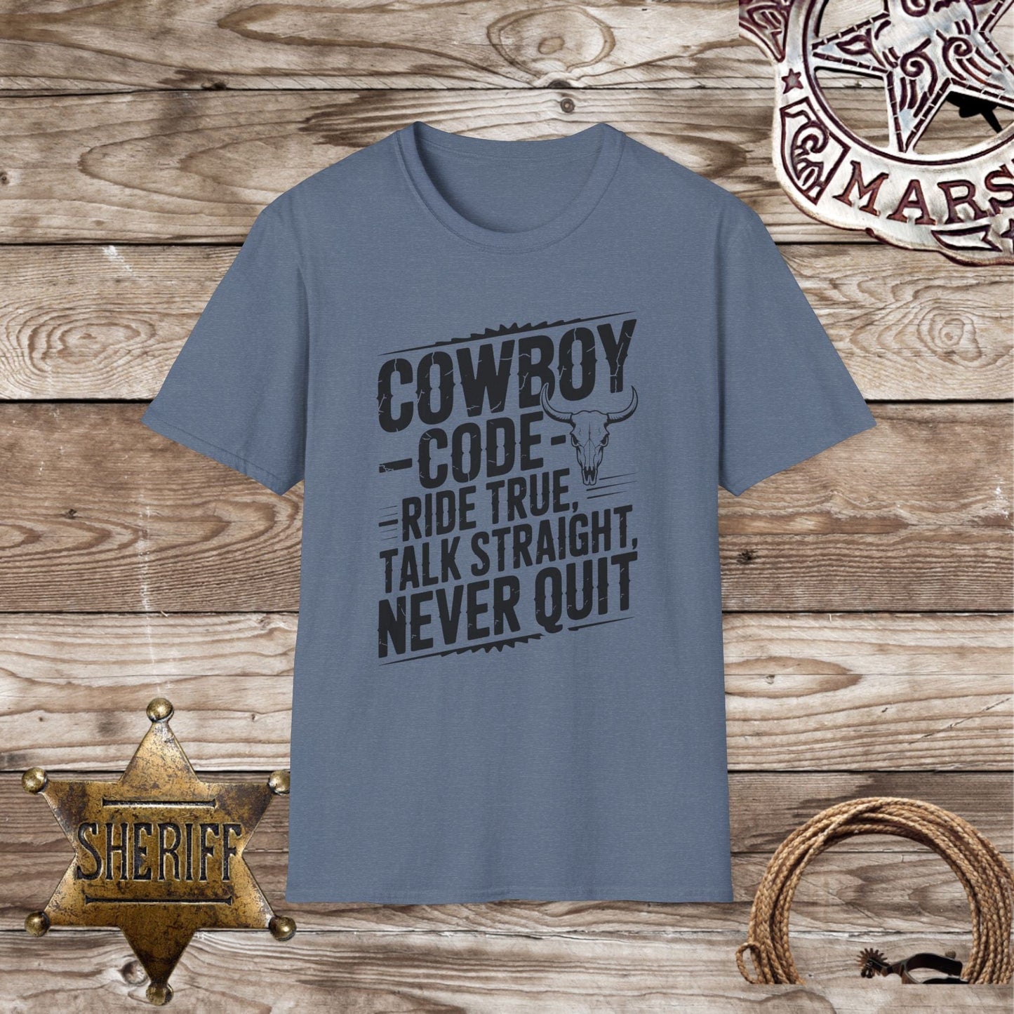 Softstyle Unisex T-Shirt – Ride True, Talk Straight, Never Quit