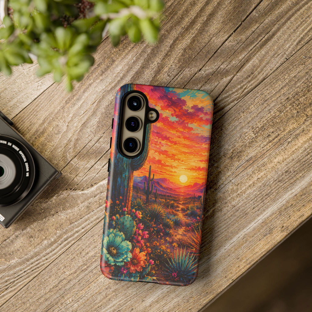 Desert Sunset Bloom Western Phone Case