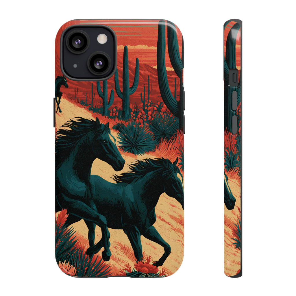 Desert Run Wild Horse Phone Case