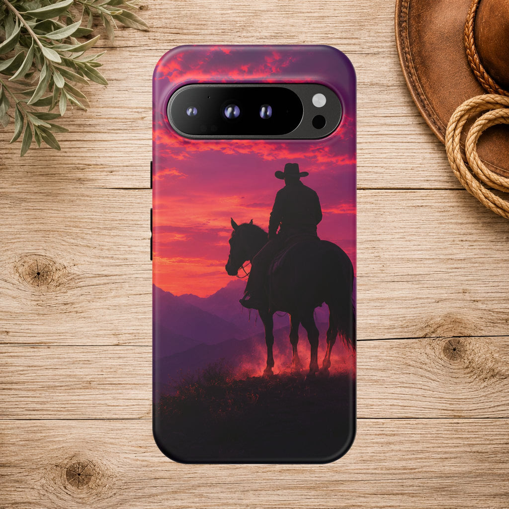 Cowboy Sunset Horseback Phone Case