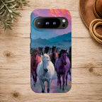 Wild Horses Sunset Mountain Phone Case