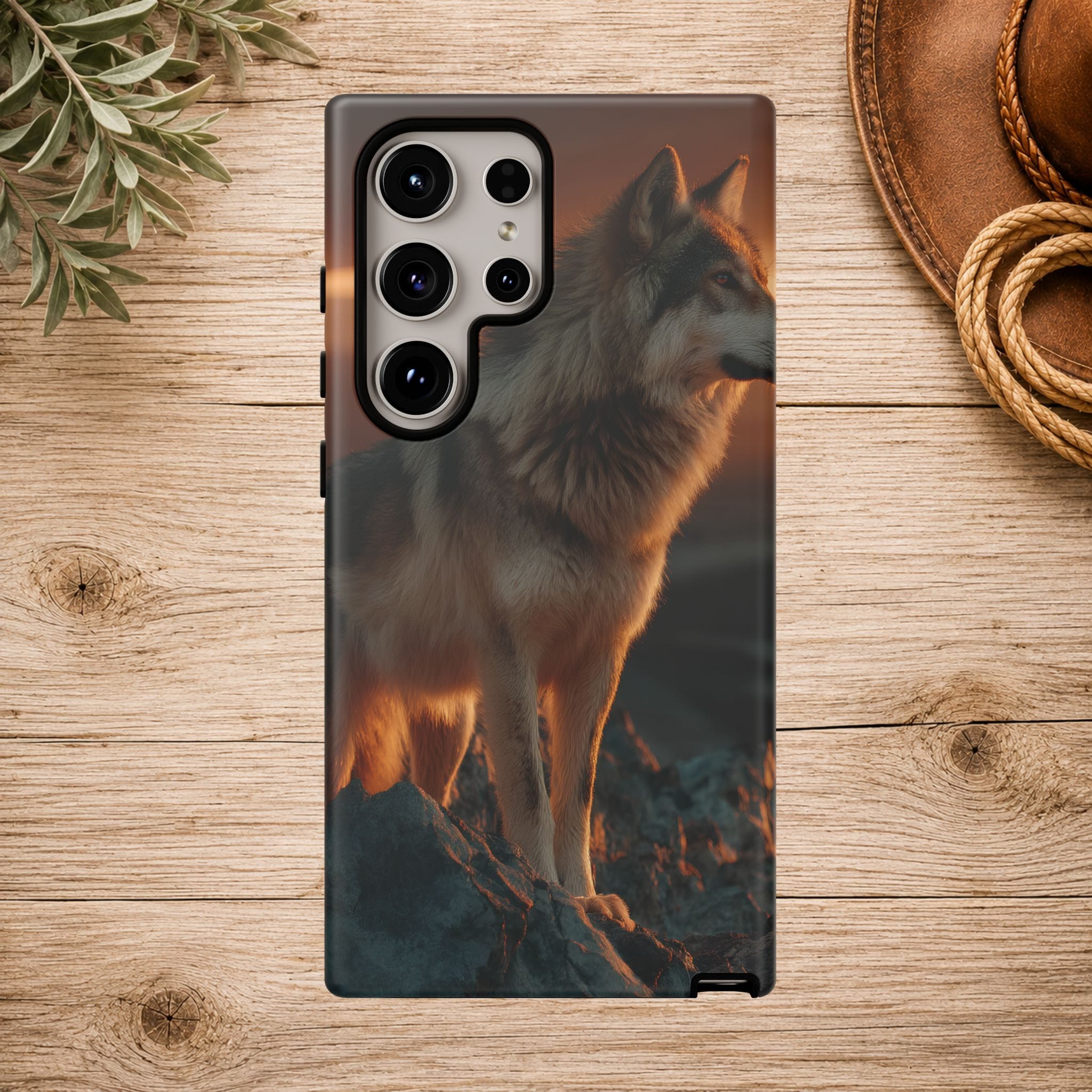 Wolf Sunset Phone Case