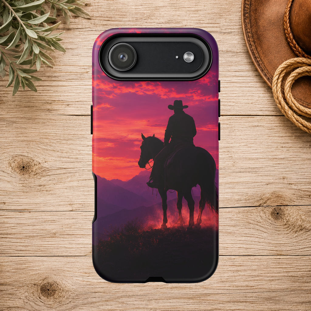 Cowboy Sunset Horseback Phone Case