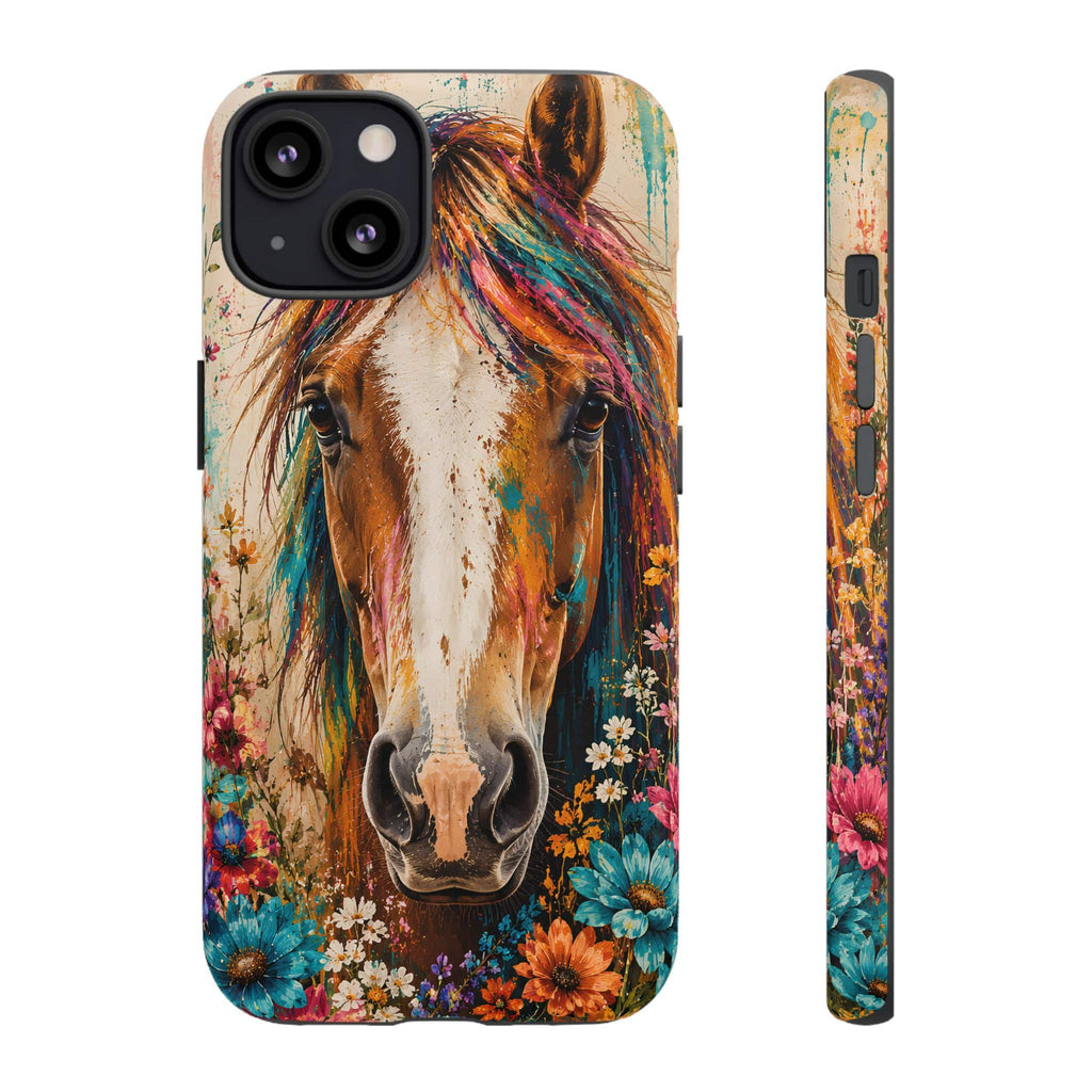 Boho Wildflower Horse Phone Case
