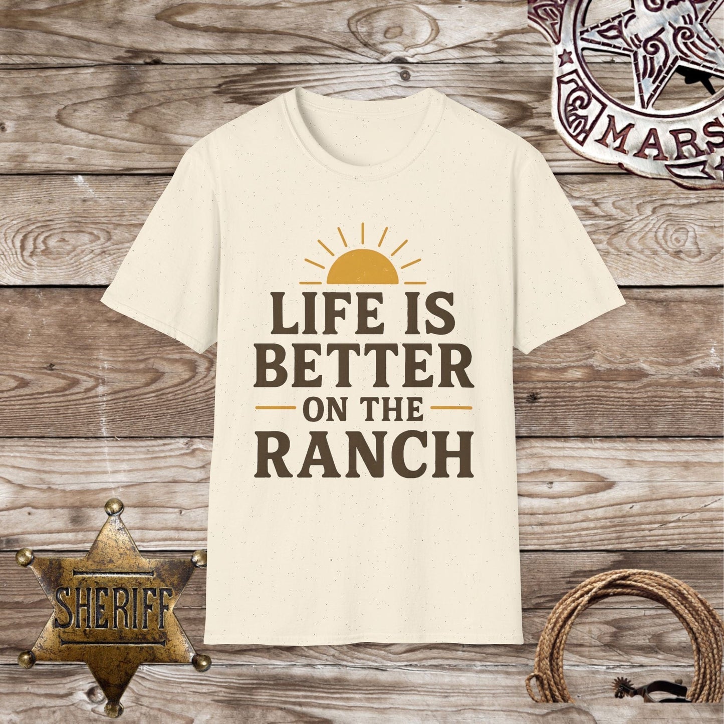 Softstyle Unisex T-Shirt Life is Better on the Ranch