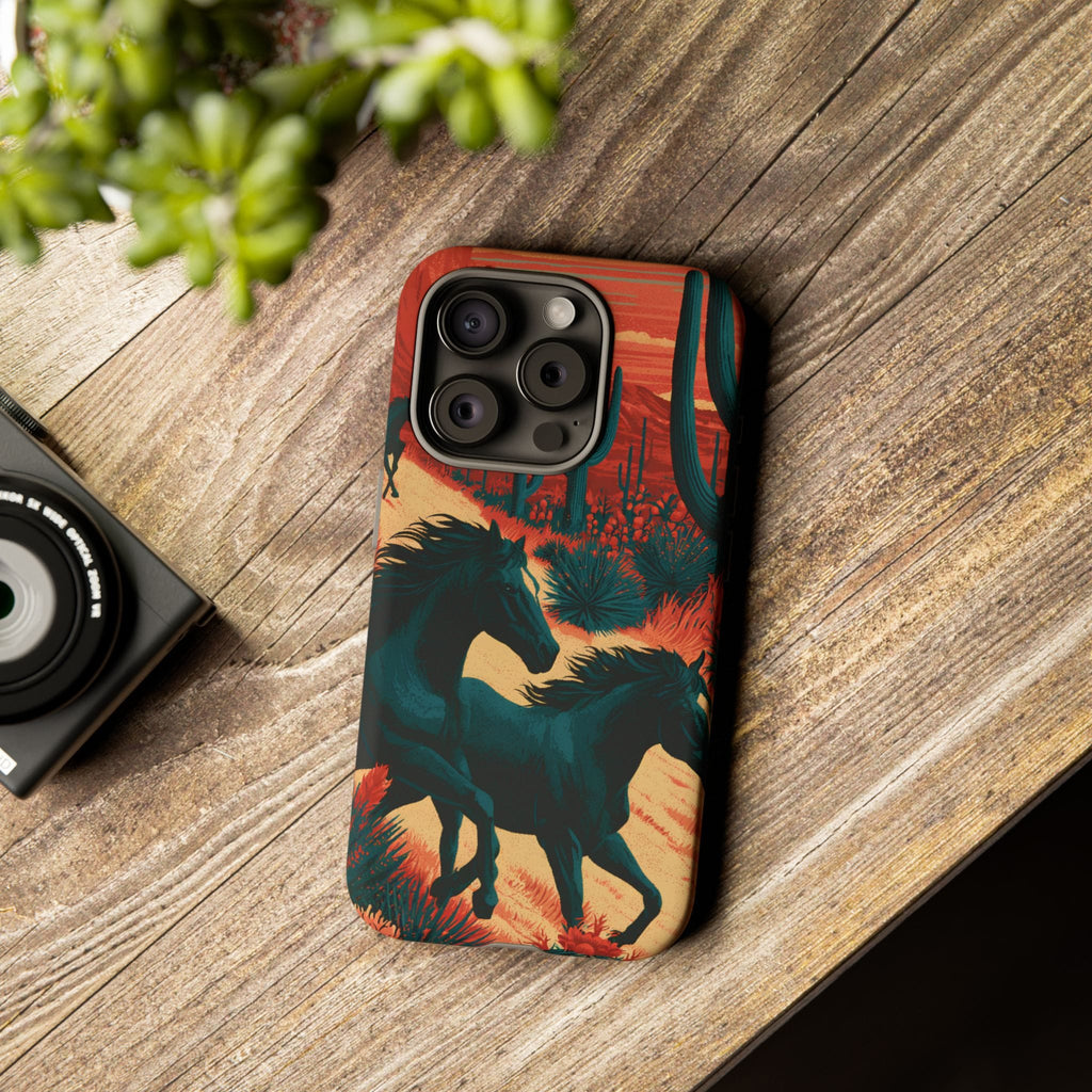 Desert Run Wild Horse Phone Case