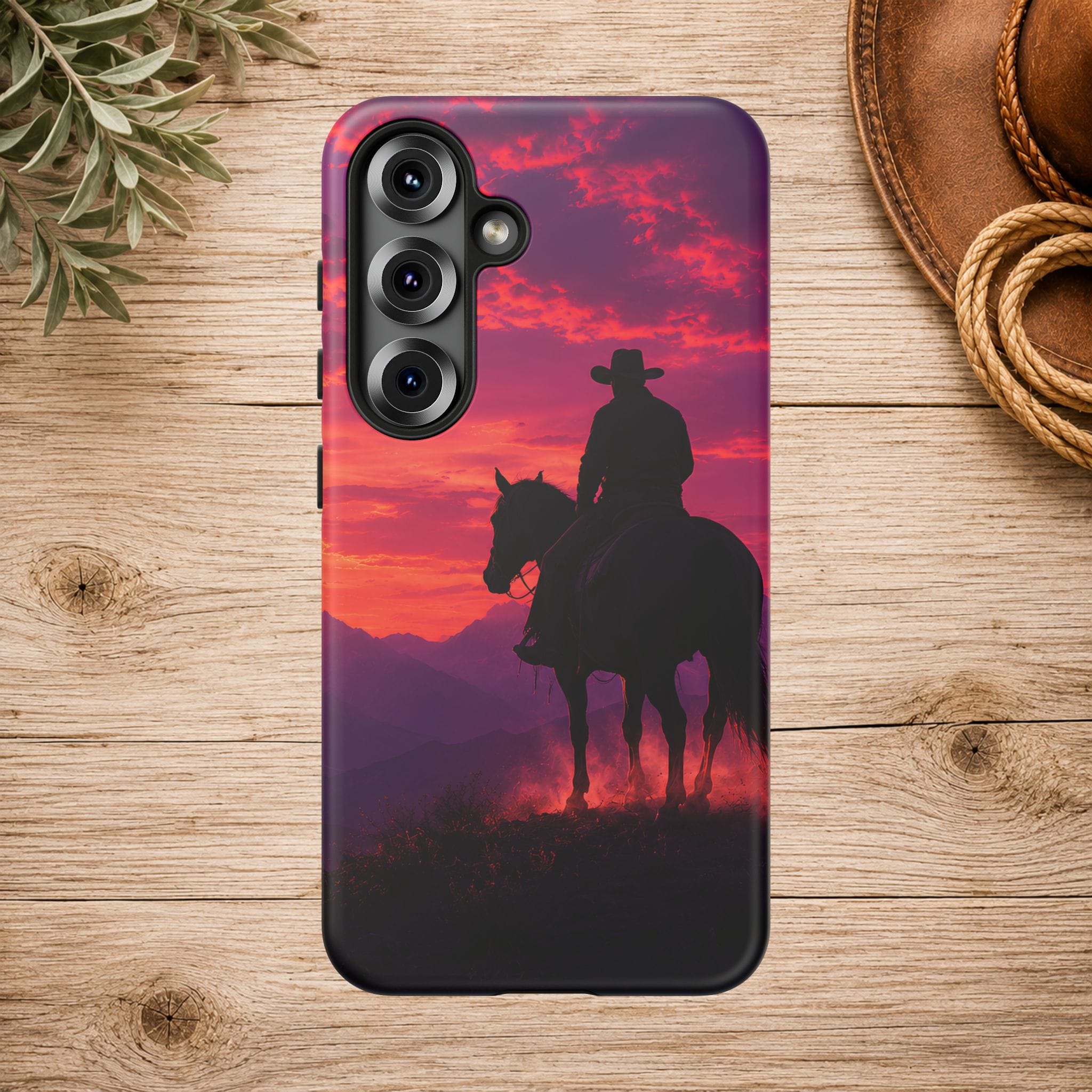 Cowboy Sunset Horseback Phone Case
