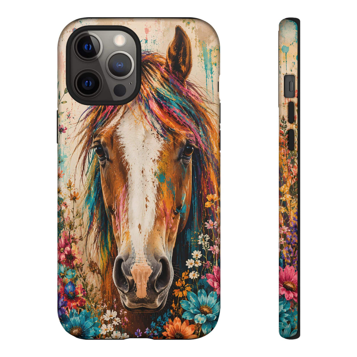 Boho Wildflower Horse Phone Case