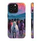 Wild Horses Sunset Mountain Phone Case