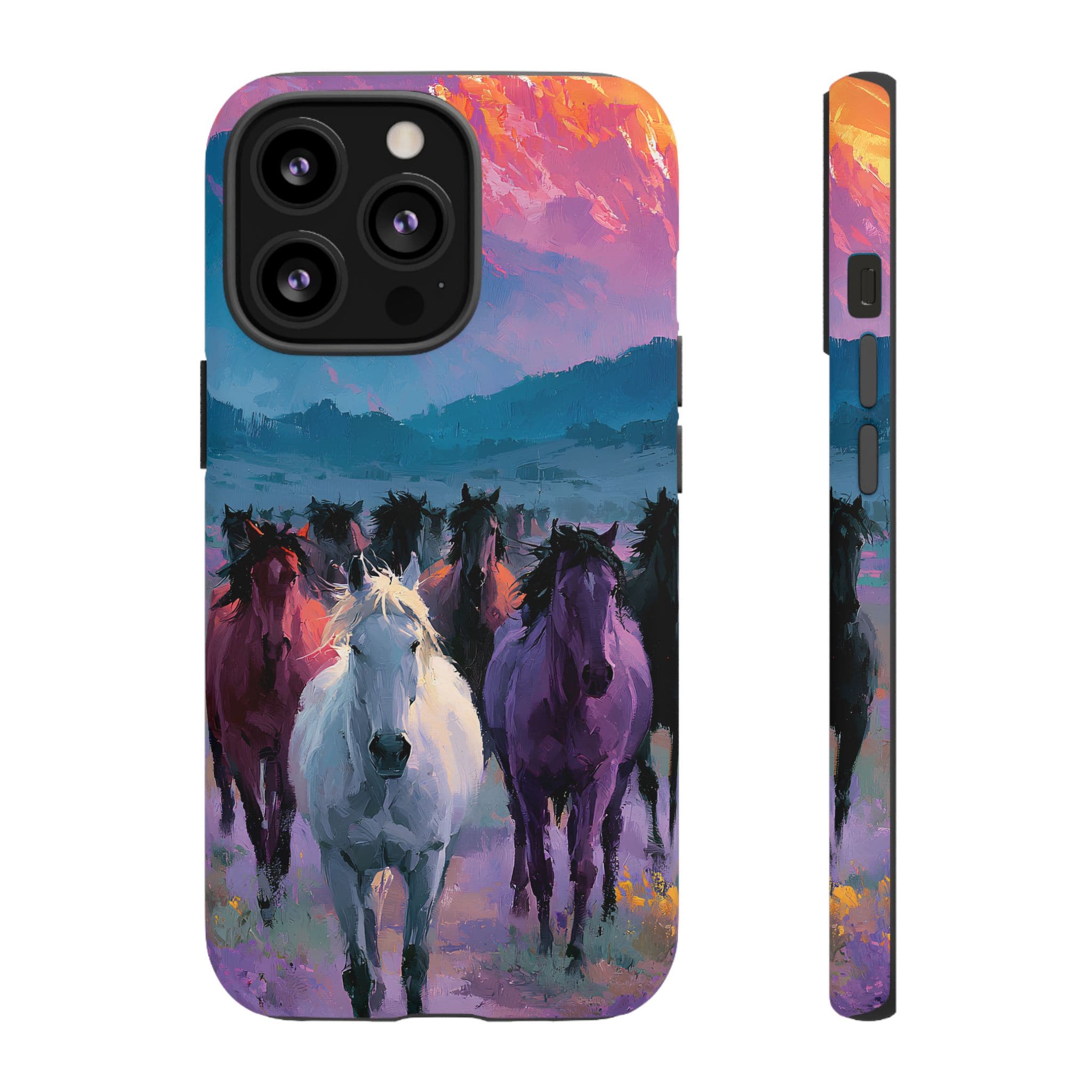 Wild Horses Sunset Mountain Phone Case