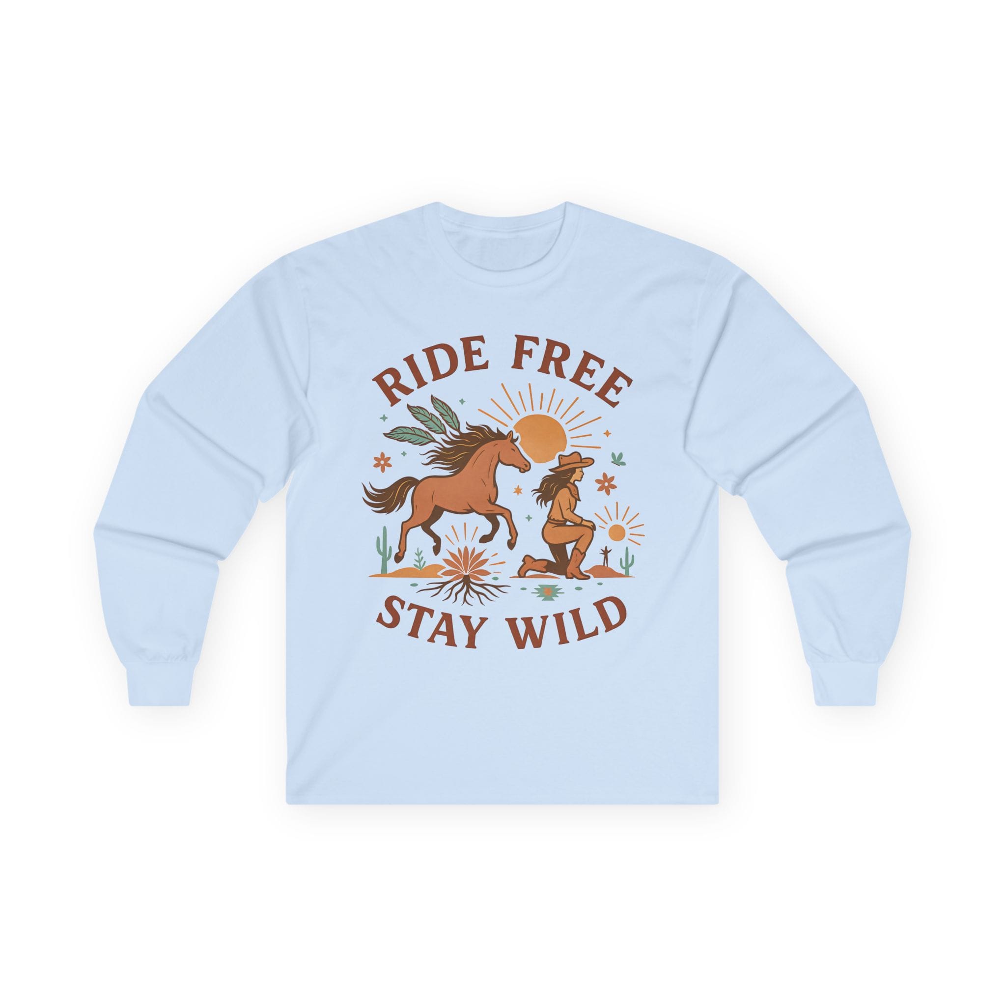 Ride Free Stay Wild Boho Style-Long Sleeve T-Shirt
