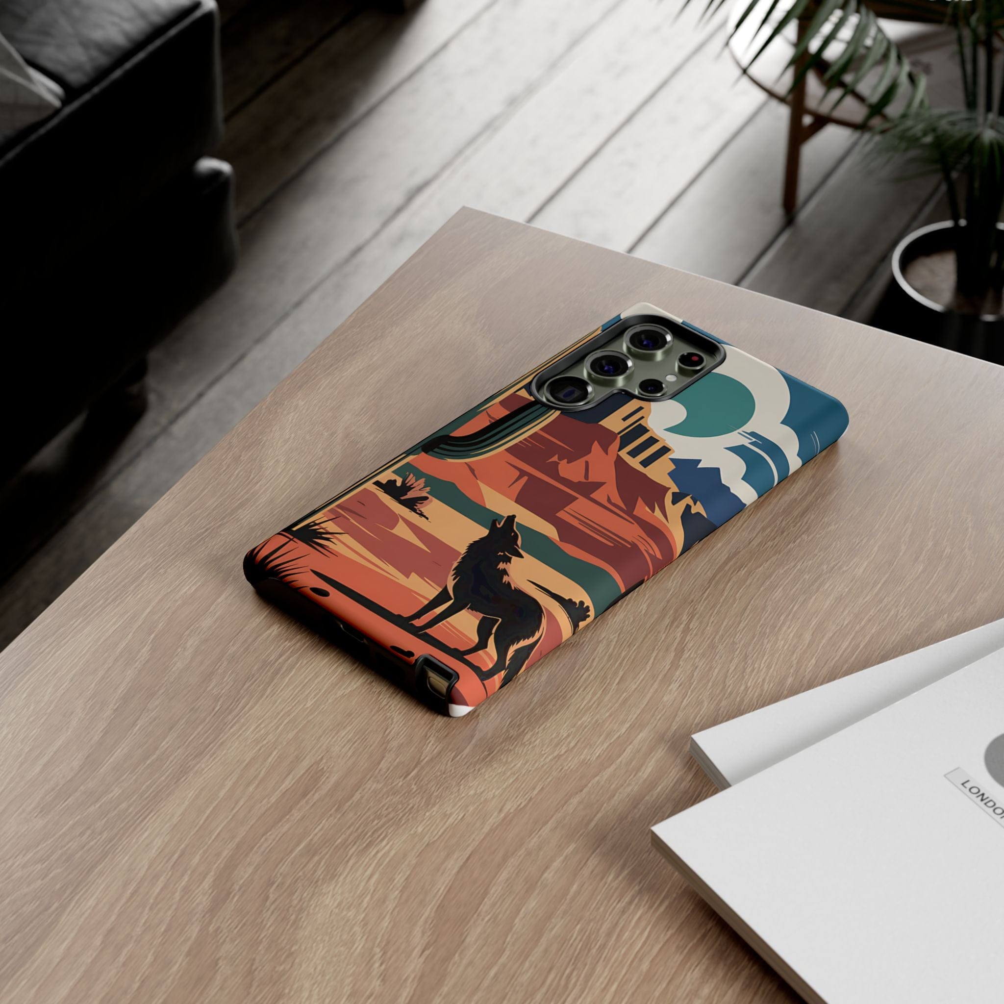 Mountain and Wolf -Phone Case