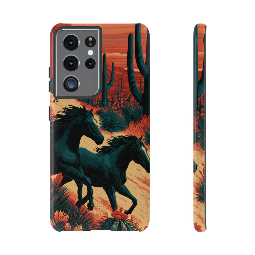 Desert Run Wild Horse Phone Case