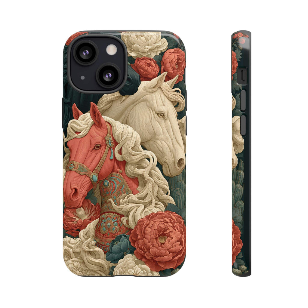 Floral Western Horses Phone Case