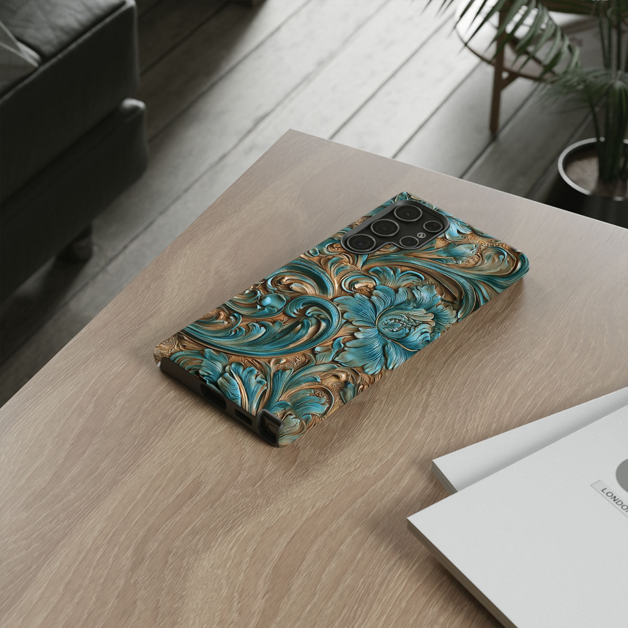 Turquoise  Western Tough Phone Case