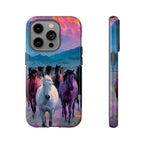 Wild Horses Sunset Mountain Phone Case
