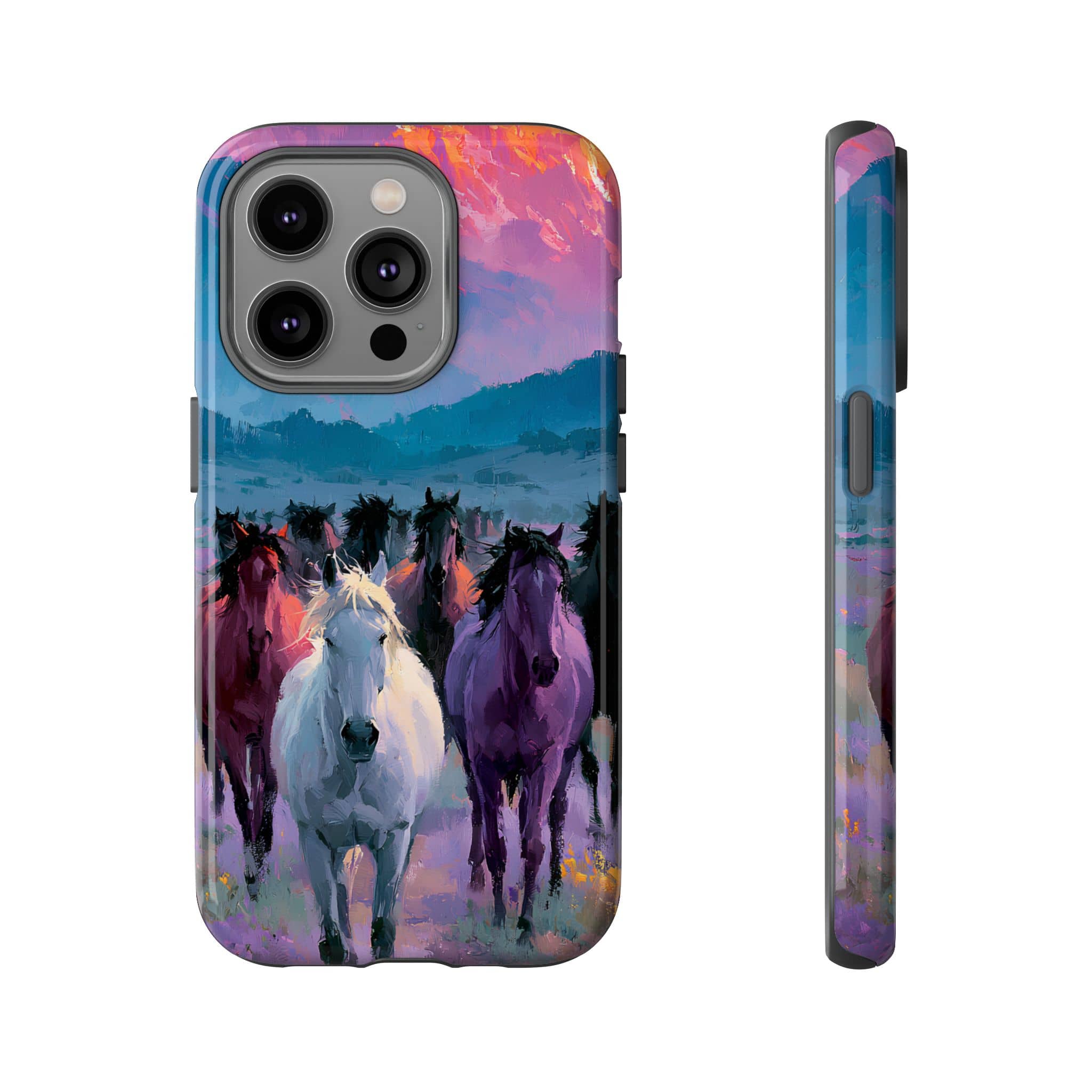 Wild Horses Sunset Mountain Phone Case