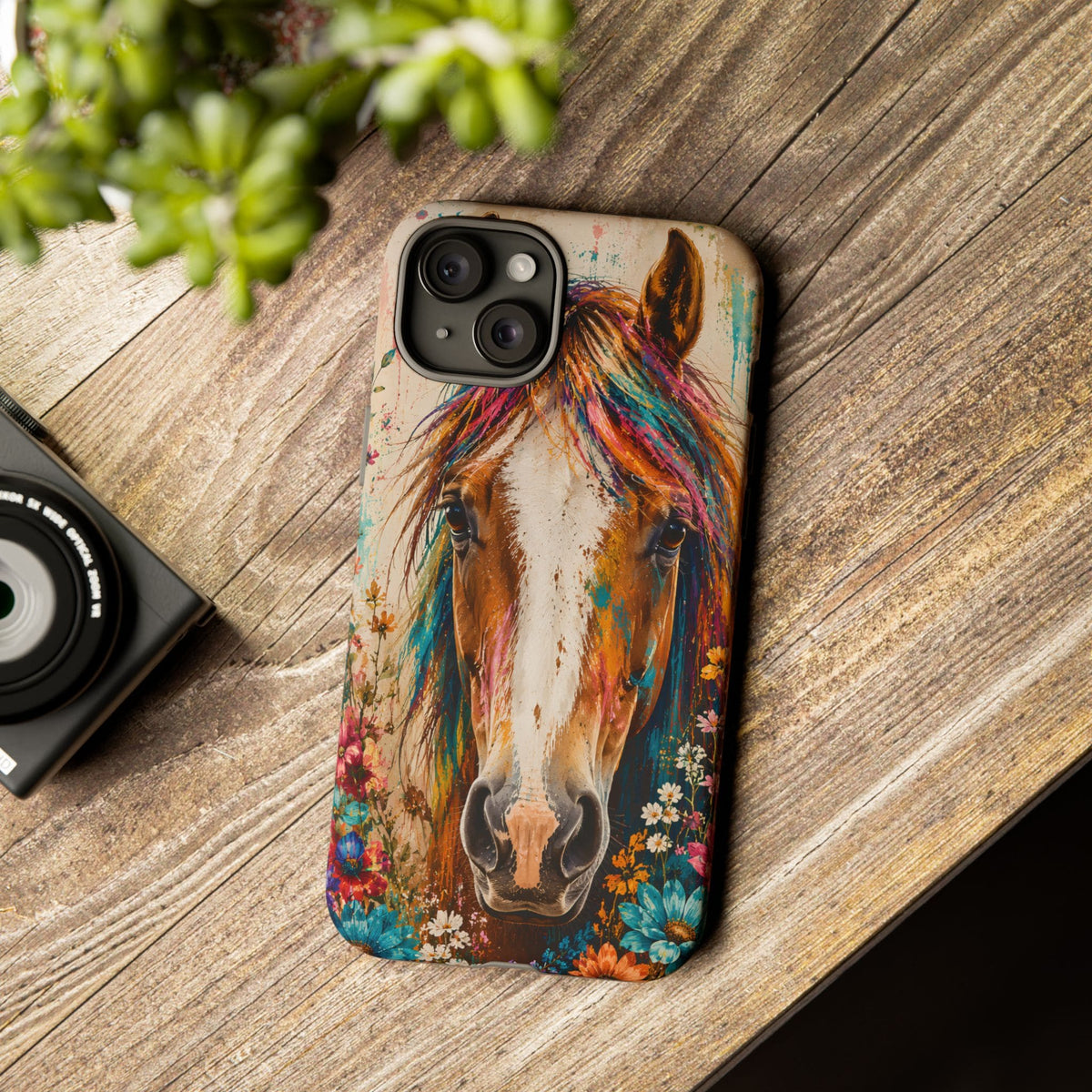 Boho Wildflower Horse Phone Case