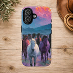 Wild Horses Sunset Mountain Phone Case