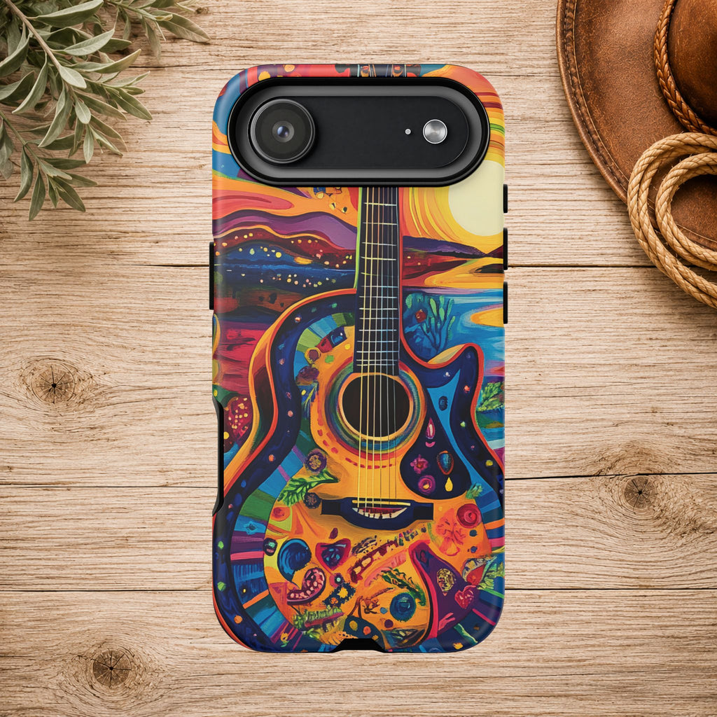 Psychedelic Sunset Guitar Phone Case
