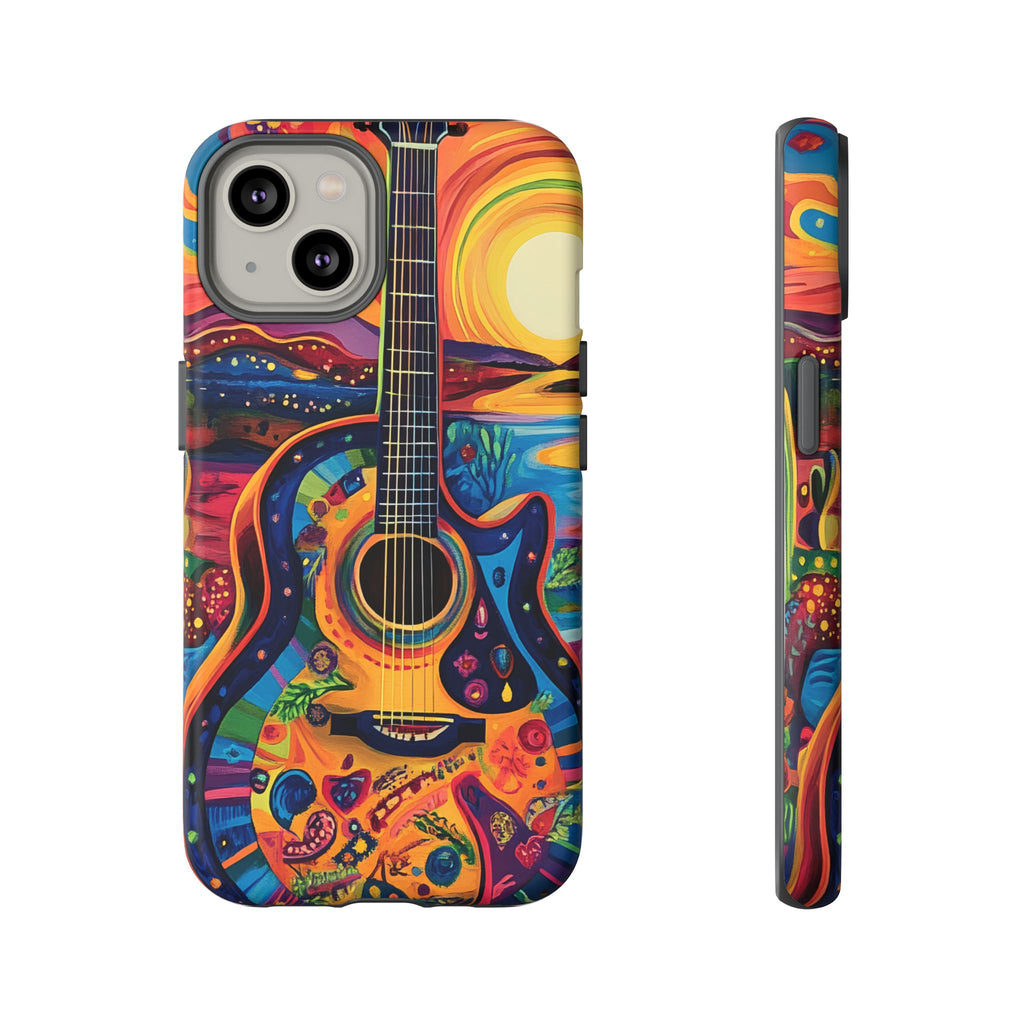 Psychedelic Sunset Guitar Phone Case