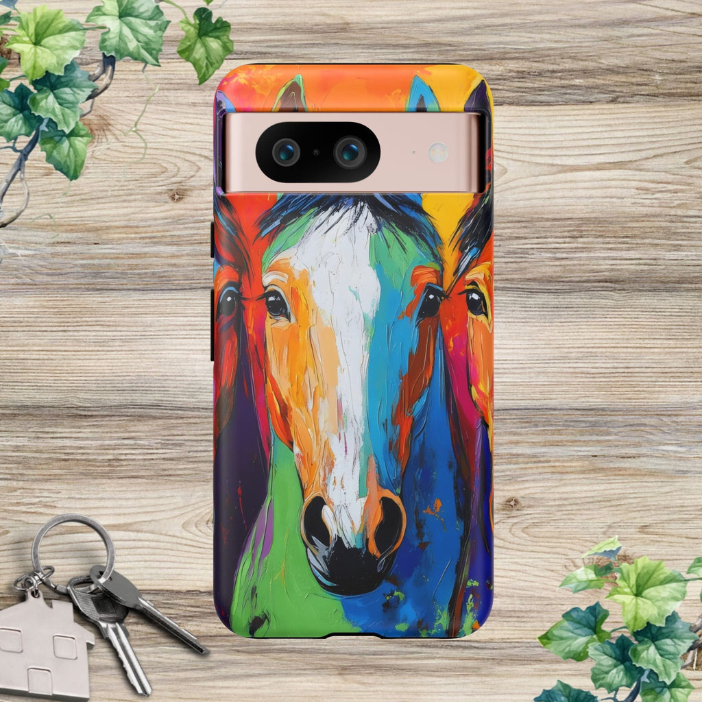 Colorful Horses Head - Phone Case
