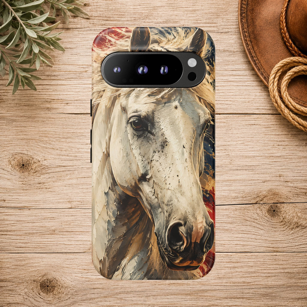 Patriotic White Horse Phone Case