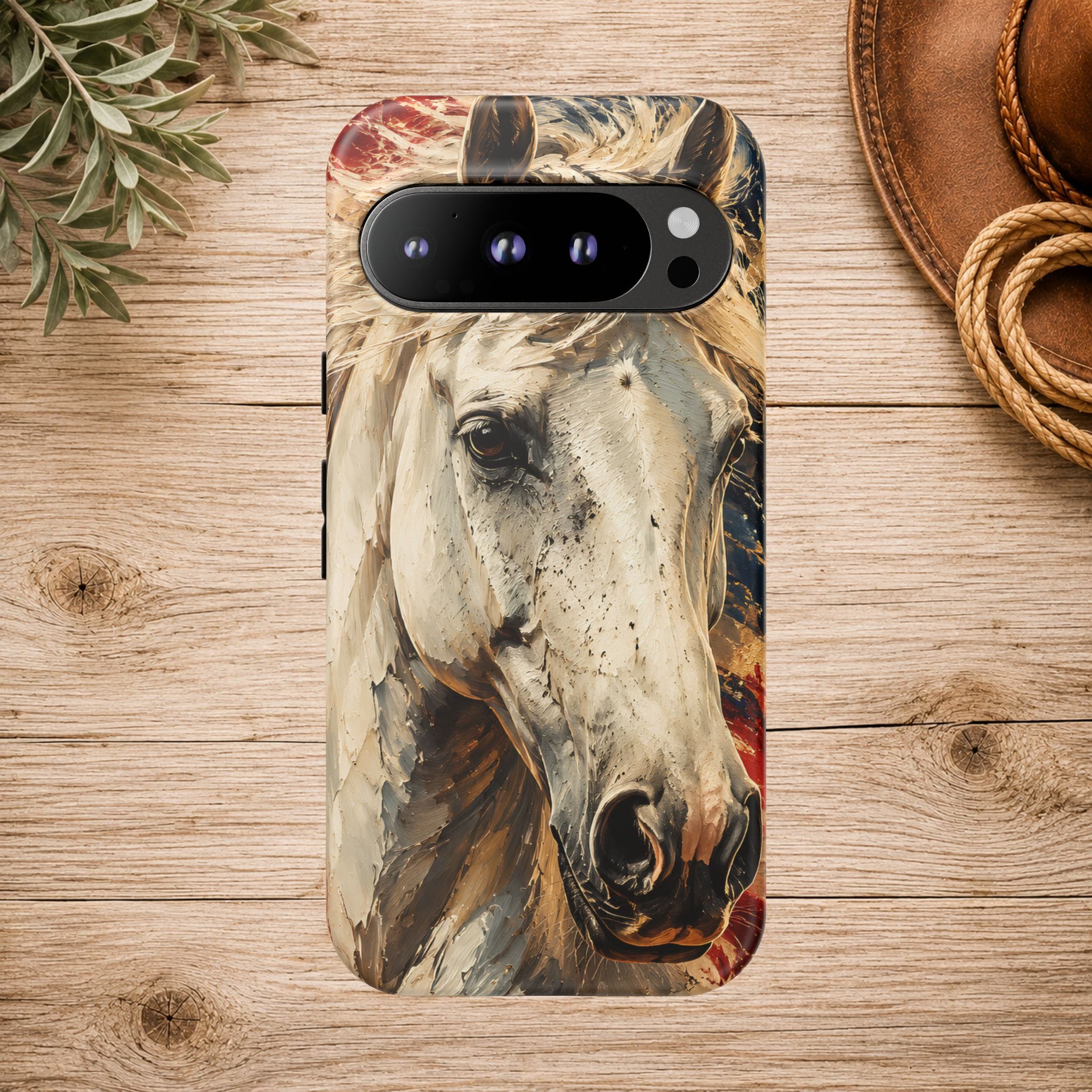 Patriotic White Horse Phone Case