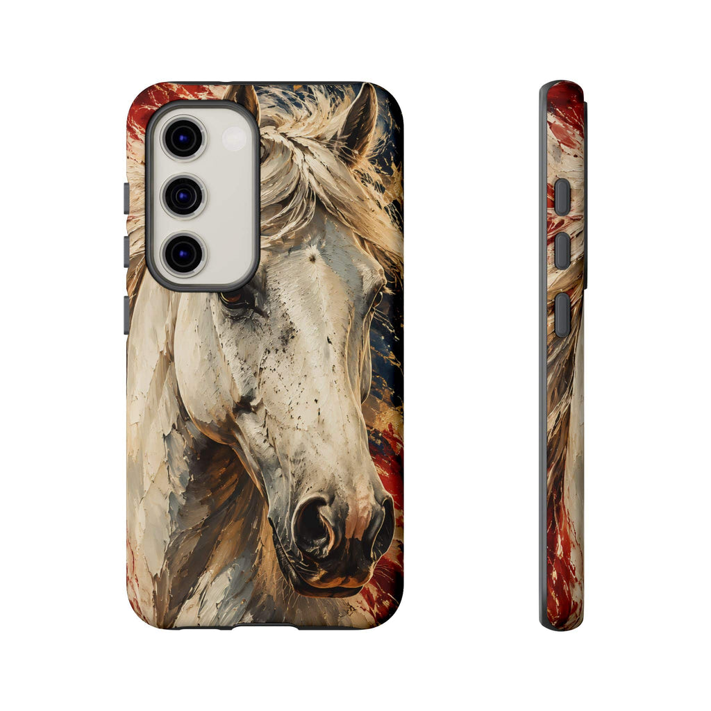 Patriotic White Horse Phone Case