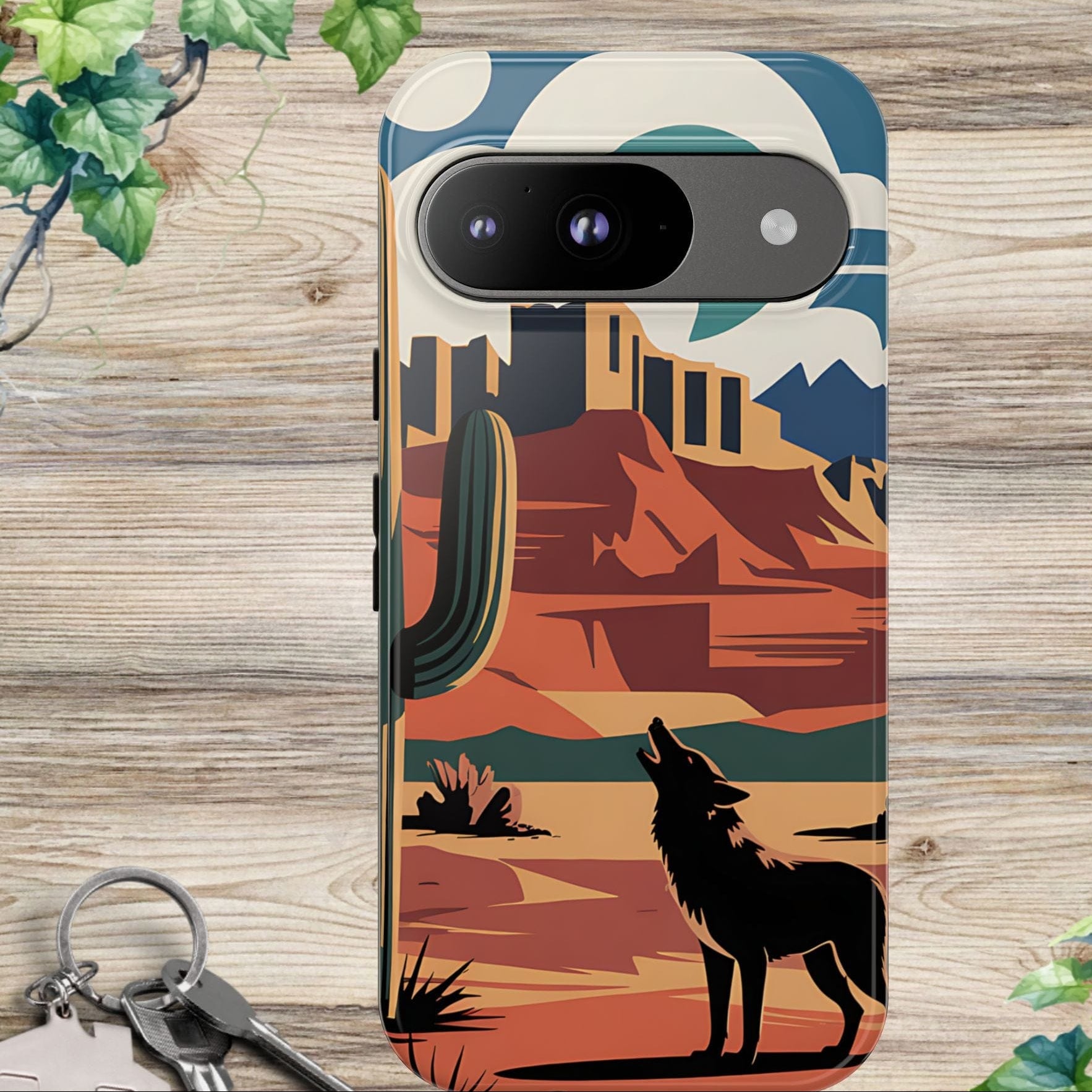 Mountain and Wolf -Phone Case