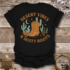 Boho Desert Vibes with Dusty Boots-T-Shirt