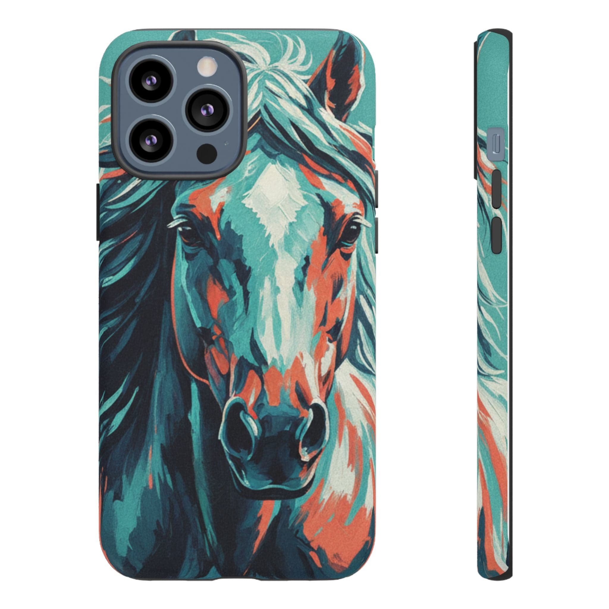 Colorful Horse Head – Turquoise