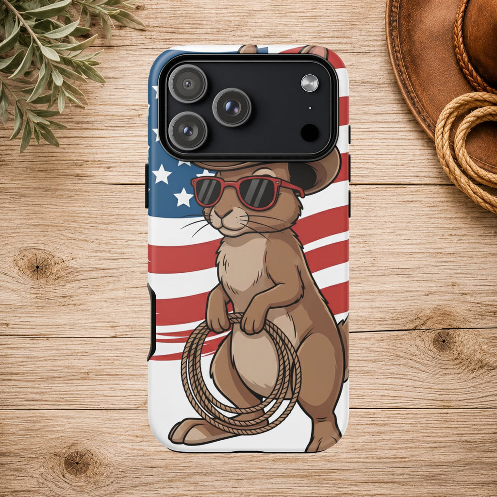 Patriotic Cowboy Bunny Phone Case