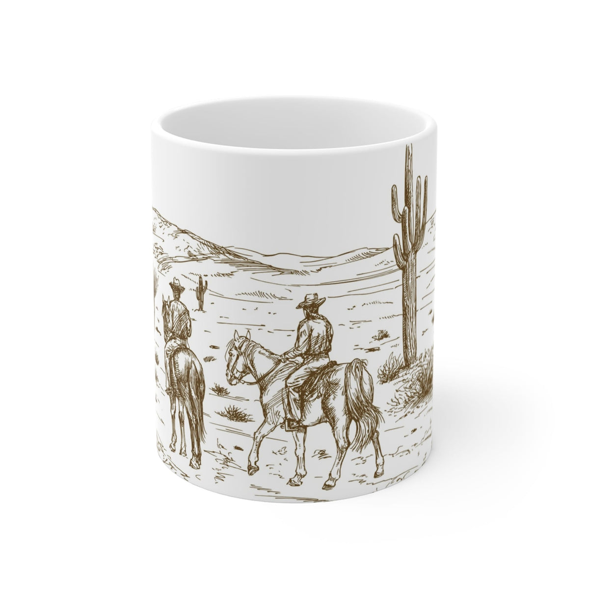 Cowboy Trail Sketch Coffee Mug
