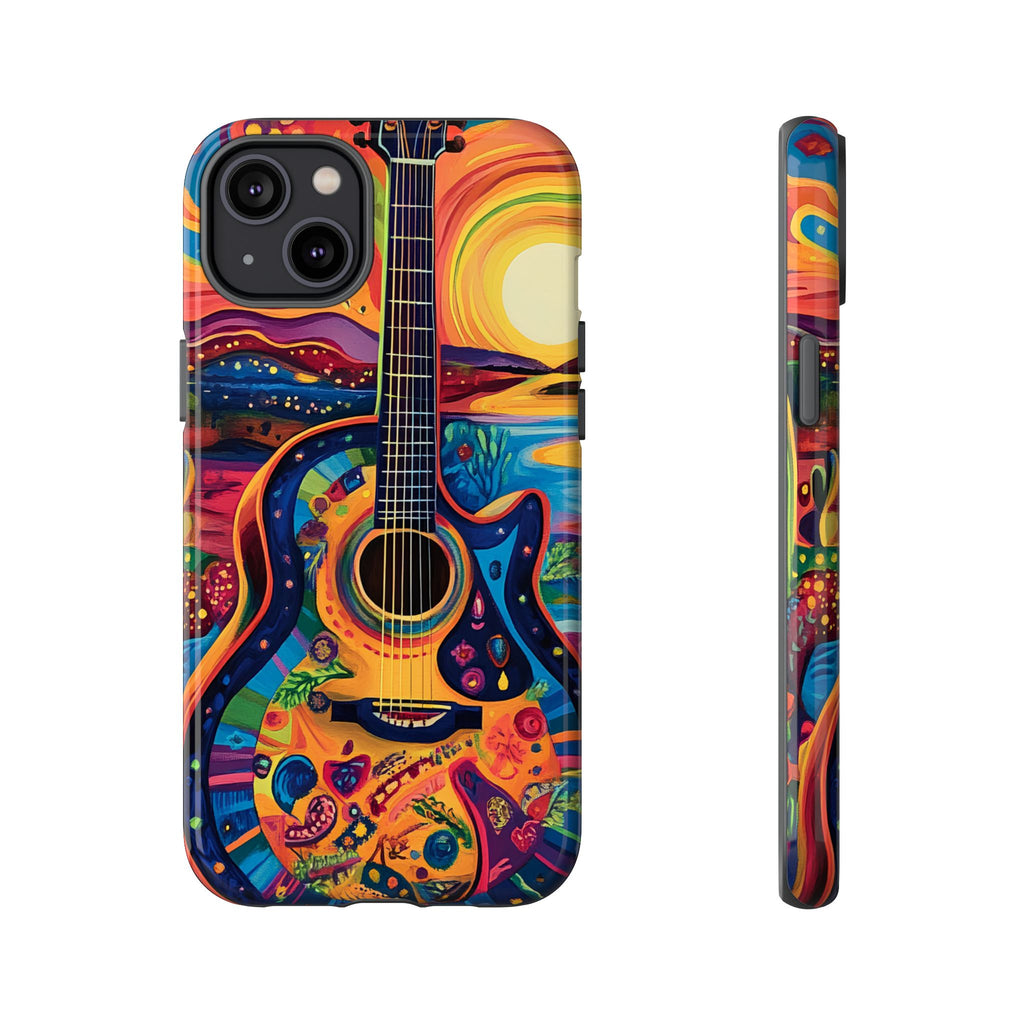 Psychedelic Sunset Guitar Phone Case
