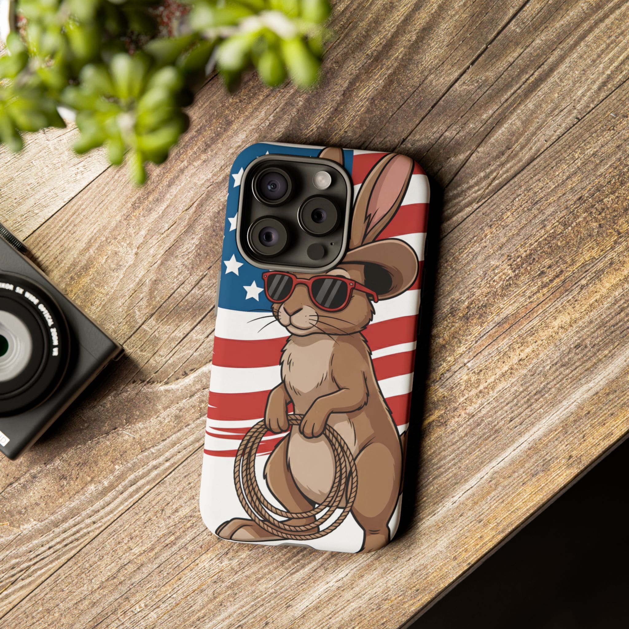 Patriotic Cowboy Bunny Phone Case