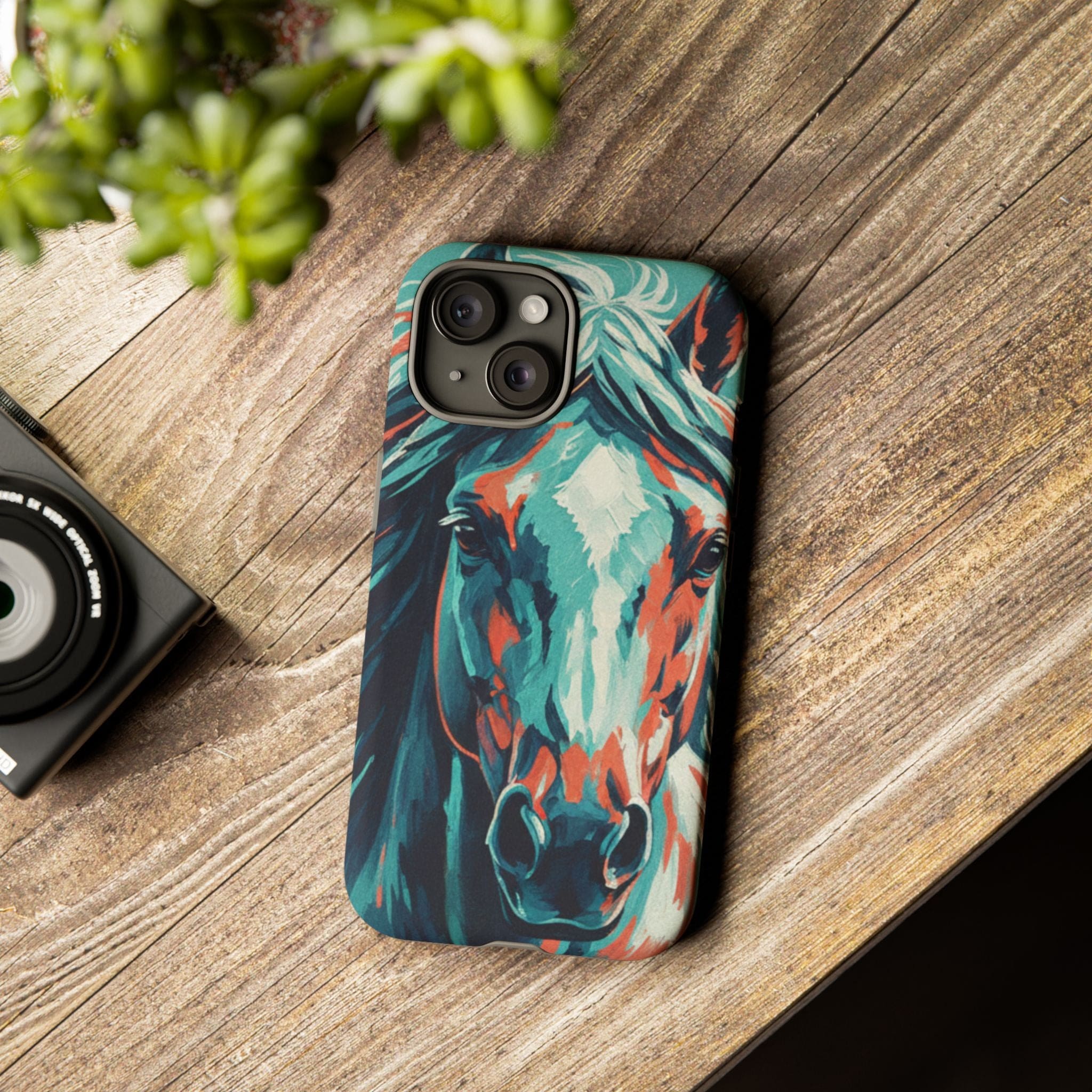Colorful Horse Head – Turquoise