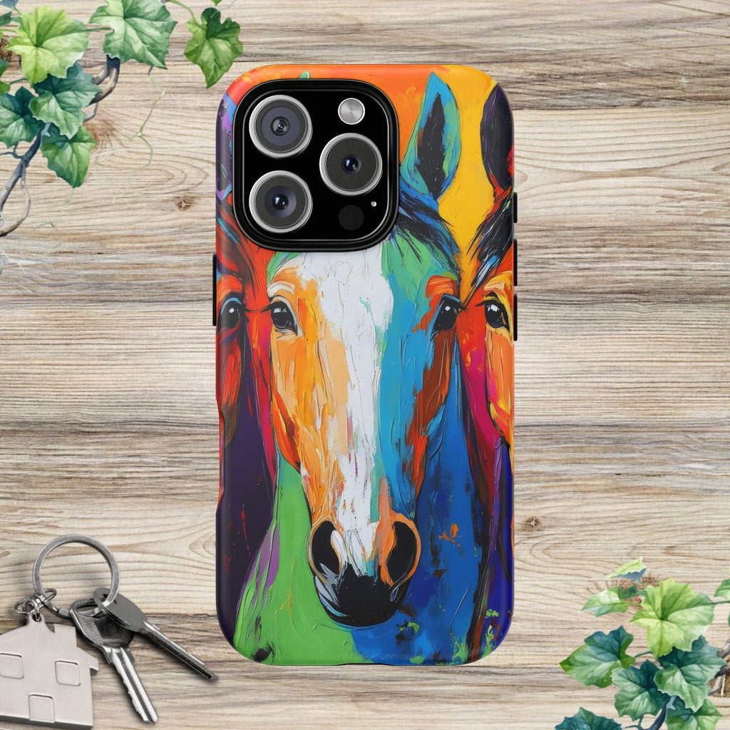 Colorful Horses Head - Phone Case