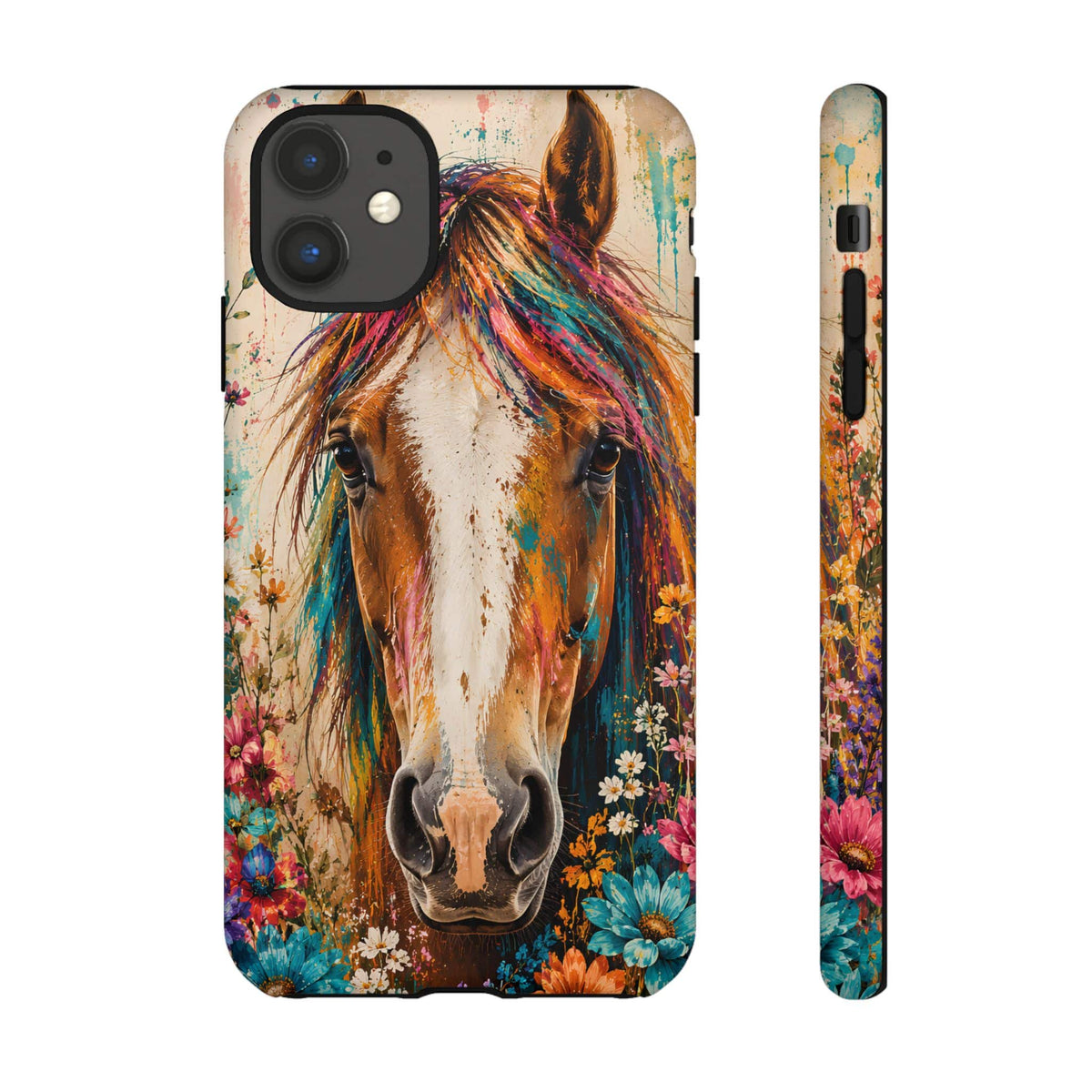 Boho Wildflower Horse Phone Case